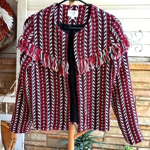 Everly Tweed Red and Black Women's Jacket_Small